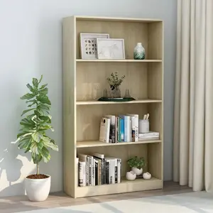 Attwood Bookcase Sonoma Oak / 142cm H x 80cm W x 24cm D