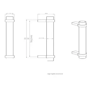 4x Round T Bar Cabinet Pull Handle 200 x 14mm 160mm Fixing Centres Satin Nickel