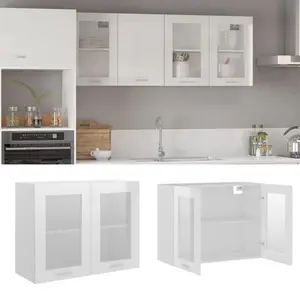 Eliotte Wall Mounted Display Cabinet Gloss White