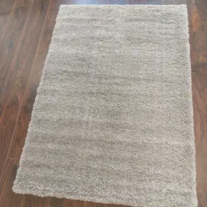 Super Soft Silver Shaggy Area Rug 200x290cm