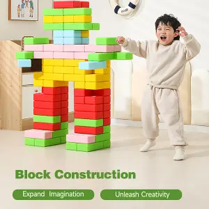 Colorful Stacking Building Blocks Toy for Kids -50-Piece Set