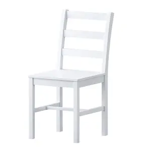 3 Piece Wooden Dining Set In White