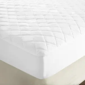 Waterproof Mattress Protector - Anti-Allergenic Padded Topper with Microfibre Cover & Hollowfibre Fill - Size Single, 90 x 190cm