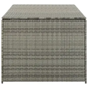 Berkfield Garden Storage Box Poly Rattan 180x90x75 cm Grey