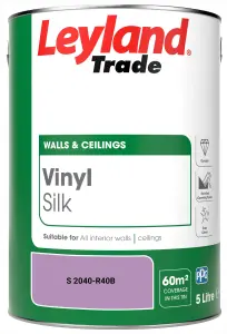 Leyland Trade Vinyl Silk Walls & Ceilings Emulsion Paint (S 2040-R40B) - 5L