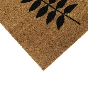 Eco-Friendly Latex Backed Coir Door Mat, Foliage