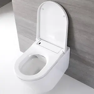 Japanese style wall hung smart toilet bidet