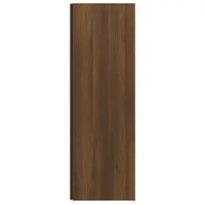 Berkfield Corner Cabinet Brown Oak 33x33x100 cm Engineered Wood