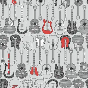 Guitar Hero Wallpaper In Grey And Red