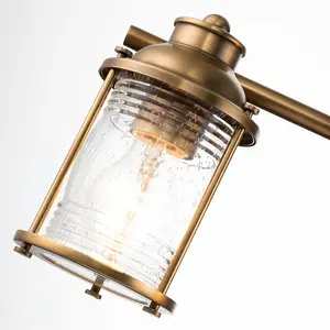 Luminosa Kichler Ashland Bay Wall Lamp Natural Brass, IP44