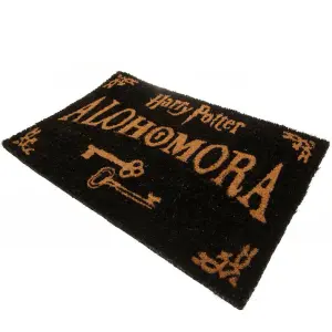 Harry Potter Alohomora Doormat Black (One Size)