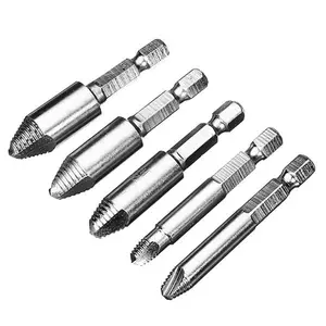 Dekton 5pc Screw Bolt Extractor Set ,Sizes: 0, 1, 2, 3, 4.