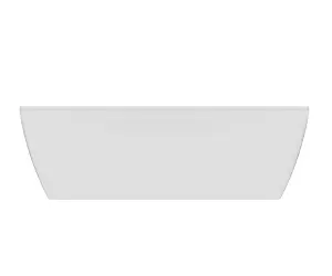 GoodHome Merkys Gloss White Acrylic Freestanding Rectangular Double ended Bath (L)1700mm (W)750mm