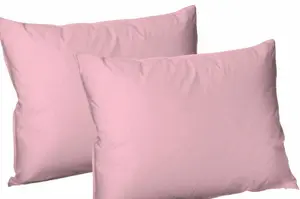 Polycotton Pair of Pillowcases Plain Dyed Housewife Pillow Covers 50x75 cm