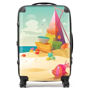 Fish On A Beach Holiday Suitcase - Medium