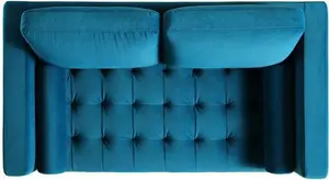 Henrietta 2-Seater Sofa, Teal Velvet - Daals - Sofas