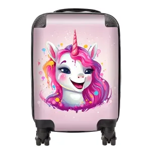 Happy Unicorn Splashart Suitcase - Mini Cabin