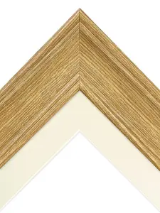 Scandi Oak Frame with Ivory Mount for Image Size 10 x 4 Inch