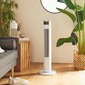 VonHaus Tower Fan 35 Inch, Electric Fan for Cooling, Oscillating Fan with Timer for Any Space, Remote Control Standing Fan Cools