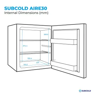 Subcold Aire30 LED Mini Fridge White