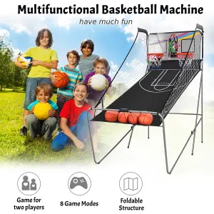 Costway Foldable Double Shot Basketball Arcade Game Basketball Challenge Game