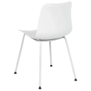 Set of 2 Dining Chairs LOOMIS White