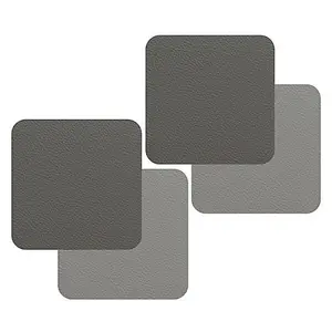 iStyle 2-Tone Grey Flexi Set of 4 Faux Leather Coasters