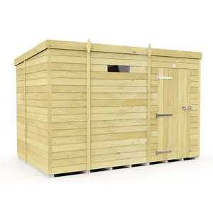 DIY Sheds 9x6 Pent Security Shed - Single Door