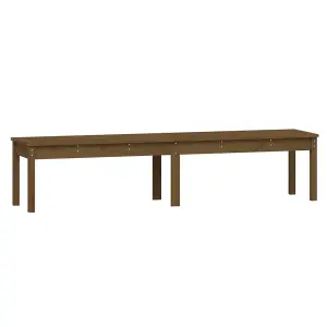 Berkfield 2-Seater Garden Bench Honey Brown 203.5x44x45 cm Solid Wood Pine