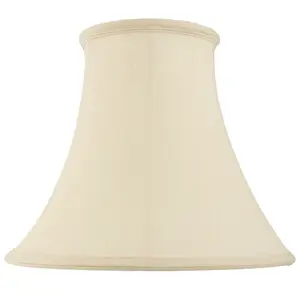 18" Round Bell Handmade Lamp Shade Cream Fabric Classic Table Light Bulb Cover