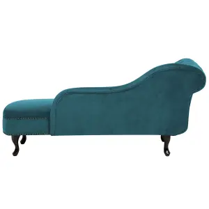 Left Hand Chaise Lounge Velvet Teal NIMES