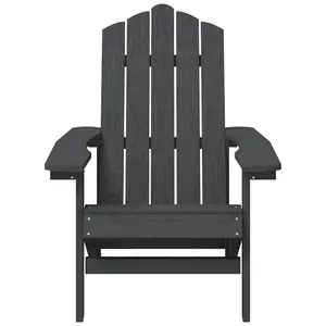 Berkfield Garden Adirondack Chair with Table HDPE Anthracite