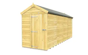 5 x 17 Feet Apex Shed - Single Door Without Windows - Wood - L503 x W147 x H217 cm