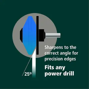 SPARES2GO Blade compatible with Bosch Rotak 36 37 Ergoflex Lawnmower (37cm) + Drill Sharpener Attachment