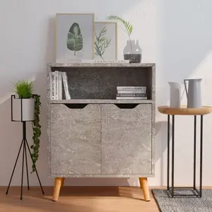 Sideboard 60x30x72 cm Engineered Wood Concrete Grey