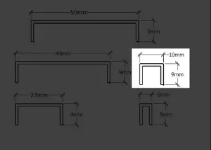 ILCOM decorative profile U 10mm x 2440mm x 0.6mm Gold Polished Stainless Steel