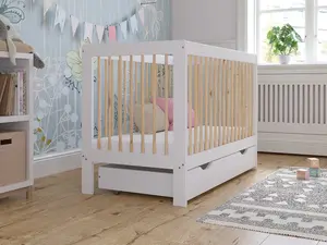 Luca cot bed 120x60cm with drawer