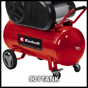 Einhell Belt Driven Air Compressor 90L 10 Bar (145PSI) 3000W TE-AC 430/90/10