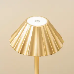 ValueLights Avery Rechargeable Portable Table Lamp - Gold