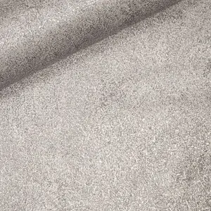 Plain Grey Silver Crushed Wallpaper Textured Metallic Glitter Thick Shimmer