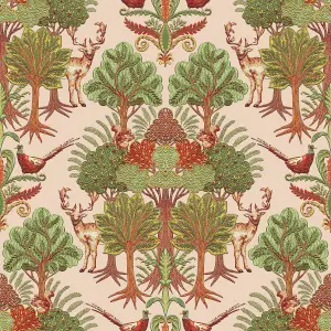 Tapestry Nordic Deer Forest Cream/Multi Wallpaper