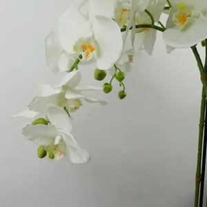 Giant White Orchid Plant Artificial 189 flowers REAL TOUCH Botanik