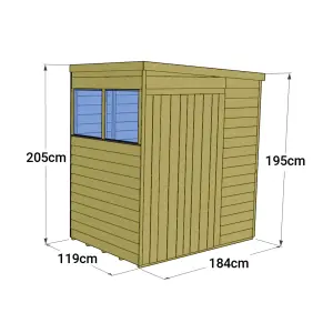 Store More Tongue and Groove Pent Shed - 4x6 Windowed