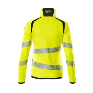 Mascot Accelerate Safe Ladies Microfleece Jacket with Zipper (Hi-Vis Yellow/Dark Navy)  (X Large)