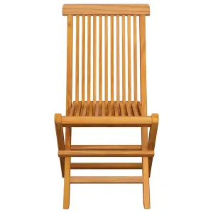 Berkfield Folding Garden Chairs 8 pcs Solid Teak Wood