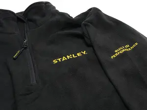 Stanley Clothing STW40006-001 Gadsden 1/4 Zip Micro Fleece Black - XL STCGADSXL