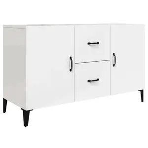 Jerrell Sideboard 100x36x60 cm Engineered Wood High Gloss White