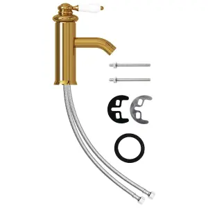 Bathroom Basin Faucet Gold 130x180 mm