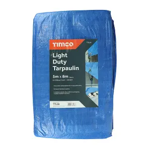 TIMCO Light Duty Tarpaulin Blue - 5 x 8m