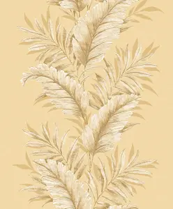 Galerie Palazzo Yellow Gold Fern Embossed Wallpaper